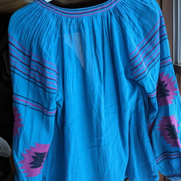 Anthropologie Maeve Runway Boho Embroidered Blouse - Picture 6 of 7